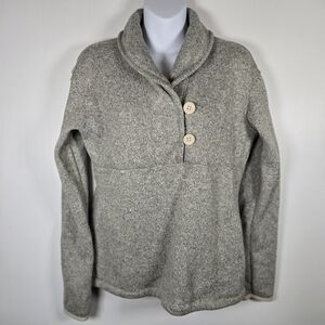 The North Face Women's Crescent Ridge Shawl Collar Pullover Sweater Size M Grey